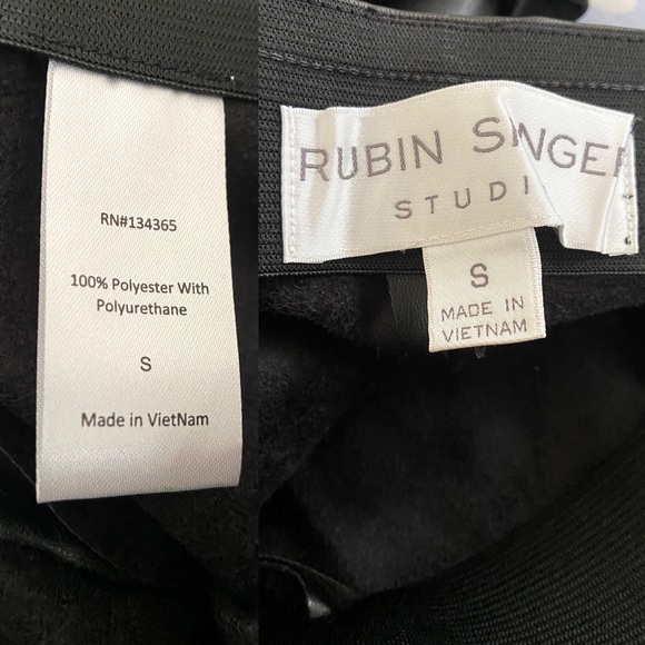 Rubin Singer Studio Small Faux Leather Pull-On Pants in Black New - Picture 5 of 5